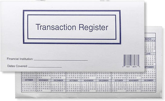 Checkbook Registers for Personal Checkbook, Transactions Ledgers, Pack of 10, 2024-2025-2026