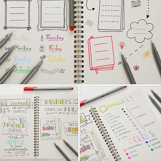 Mr. Pen- Fineliner Pens, 24 pcs, Colorful, 0.4mm Fineliners Pens, Art Pen