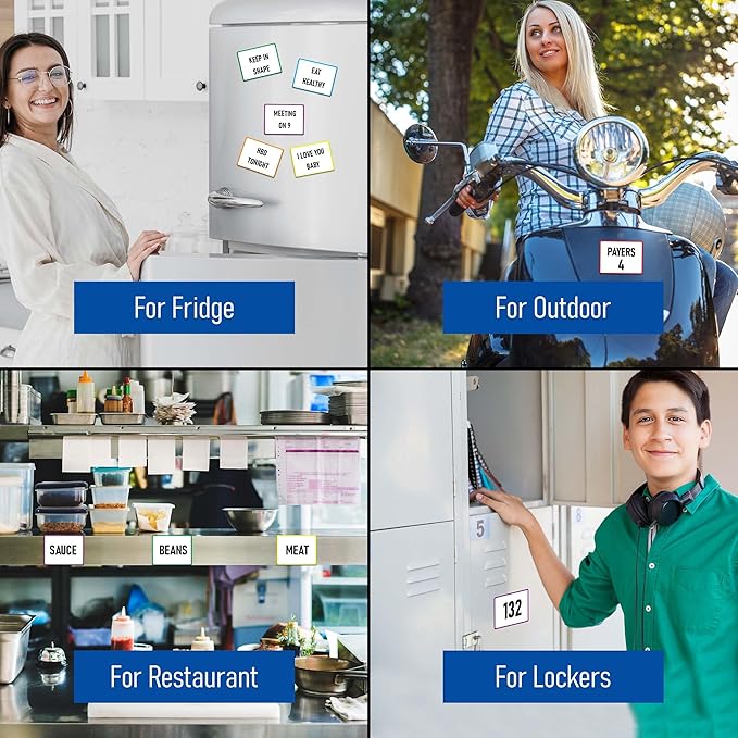 Dry Erase Magnetic Labels 30 Pcs - 4.2x3.2 inches, Best for Classroom, Home, Kitchen, Office & Craft – Reusable Magnetic Dry Erase Labels with Strong Adhesion in 6 Colors