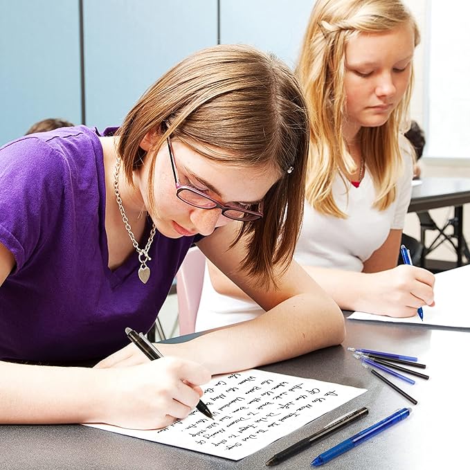 Vanstek 12 Pack 6 Blue 6 Black Erasable Gel Pen Refills, Gel Ink Refills Compatible with FriXion & Friction Erasable Pens, Fine Point 0.7 mm, Perfect for Writing Planner & Crossword Puzzles