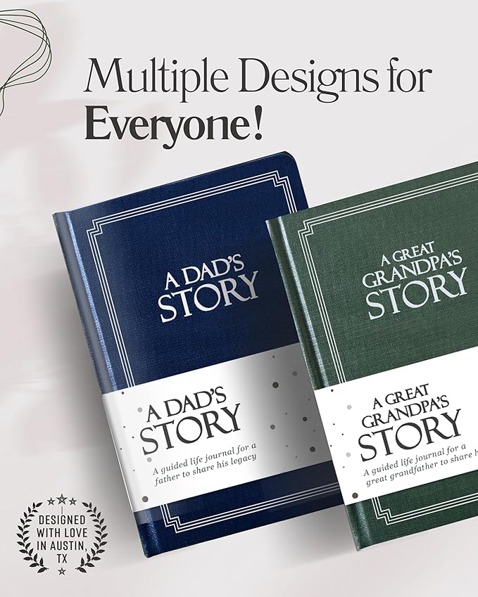 Grandpa's Life Story Journal (Hardcover): A Meaningful Keepsake for Grandpa to Share His Journey & Memories, Book Includes 250+ Prompt Questions, Sentimental Gift for Father's Day, Birthday, Christmas