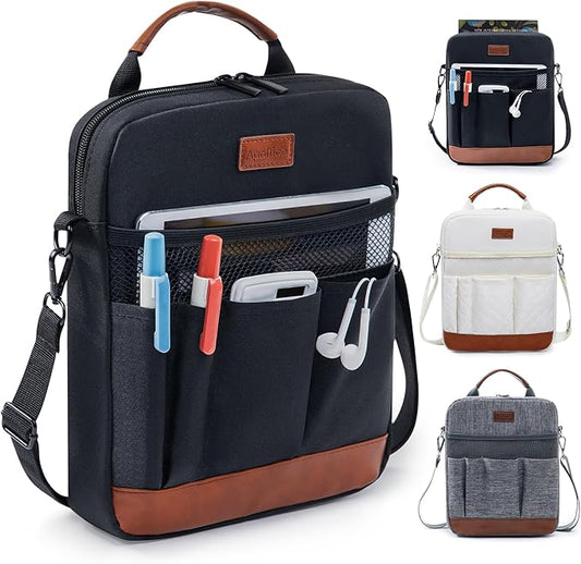 Book Sleeve with Zipper, Book Covers for Book Lovers, Multi-pocket Book Protector Cover with Shoulder Strap,Book Bag for Ipaad, kidle - Back to School Book Accessories