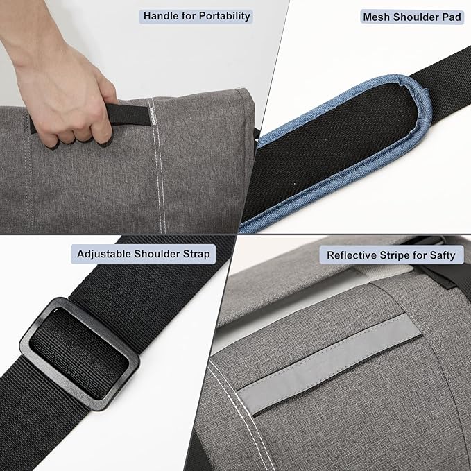 OIWAS Laptop Messenger Bag for Women 15.6 Inch Satchel Bag Men Crossbody Shoulder Bags Briefcase Bag Travel Work Computer Blue