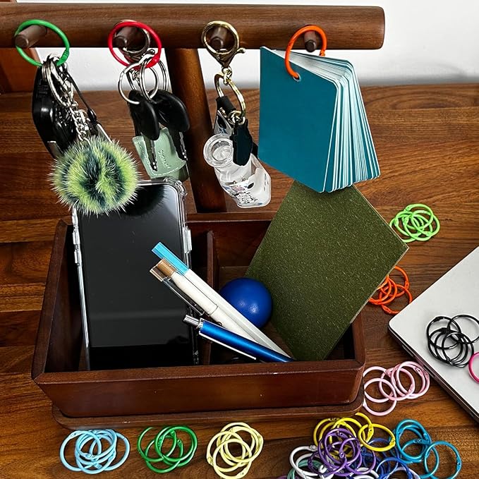 Keychains or Key Rings, 1.8inch (45mm) Loose Leaf Binder Rings for Key Chains, Card Rings, Clip Rings for Book Rings, School, Home or Office (36Pcs)
