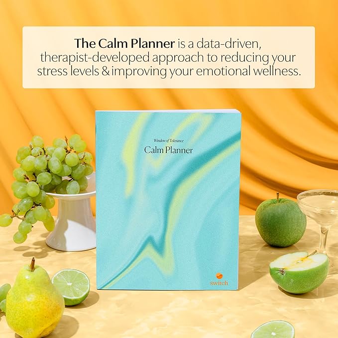 Switch Research Calm Planners Bundle - Psychologist-Developed Undated Goals Planner - 3 Self Care Planners to Banish Stress & Find Your Calm - Daily Planner With Prompts & Proven Techniques for