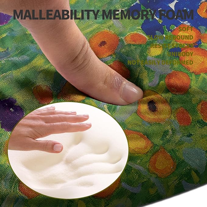 Hokafenle Ergonomic Mouse Pad Wrist Support, Terraced Slope Carpal Tunnel Wrist Pad for Mouse with Unibody Memory Foam, Wrist Rest Pain Relief Mousepad (Garden Farm, 11.8x7.9 in)