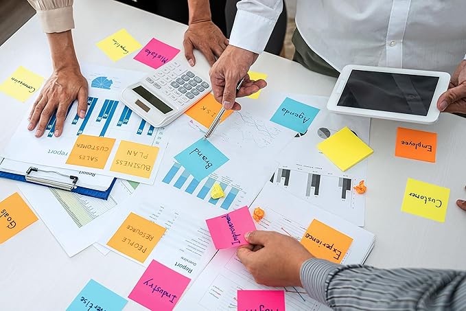 Sticky Notes Bulk, Woswel Sticky Notes 3 x 3 in, 60 Pads, 85 Sheets/Pad, 6 Bright Colors Sticky Notes, Self-Stick Notes, Easy to Post for Home Office School