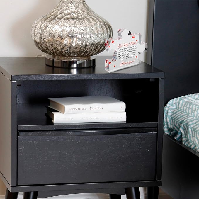 Valentines Day Gifts for him - Engraved Acrylic Block Puzzle - Gifts for Him - Anniversary Present for Husband - Fiance Birthday Gifts, Valentines Day Gifts for Boyfriend - Cool Wedding Couple Gifts