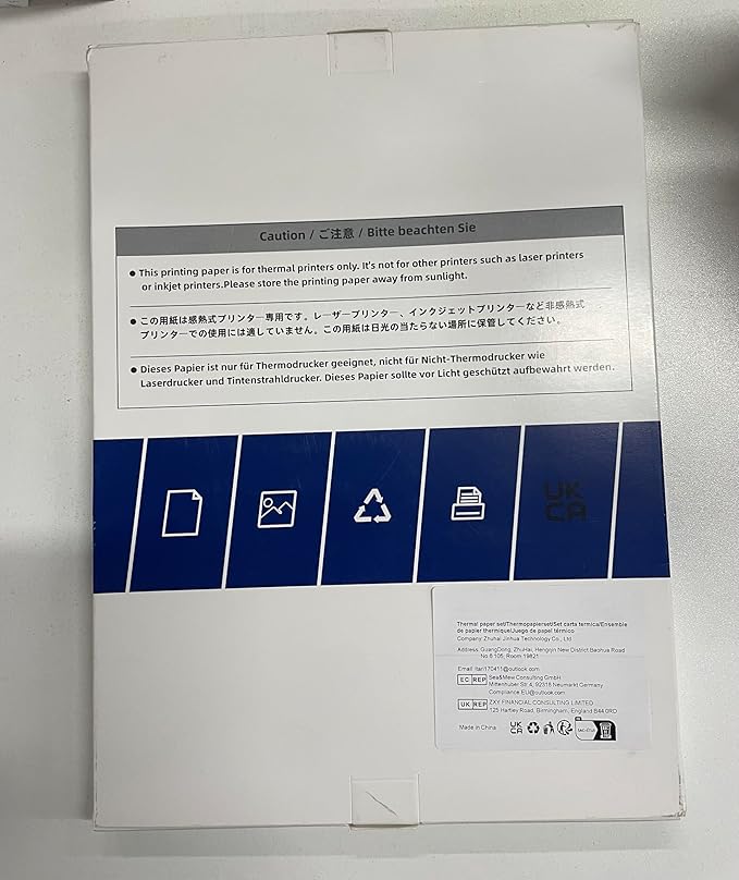 Thermal Paper, Thermal Printer Paper 8.27 x 11.69 Size, Thermal paper for portable printer Compatible with Hprt、Phomemo、Itari M08F MT800 Brother Pocket PJ763MFi Letter folded Paper 100 sheets