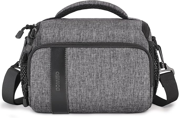 DOMISO Camera Bag Case Waterproof Anti-shock Shoulder Bag, Dark Grey