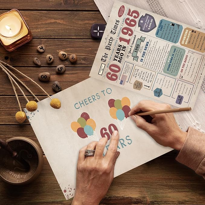 60th Birthday Gift Cards for Women Men, Gifts for 60 Year Old Woman Man, 60th Birthday Decorations for Dad Mom