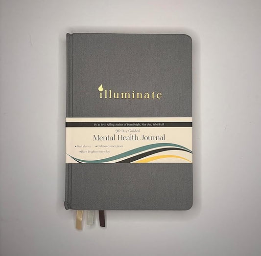 Mental Health Journal for Women & Men: 90-Day Guided Mindfulness Self-Care Grey Planner, Mindfulness, Wellness, and Anxiety Relief, Mental Health Gift