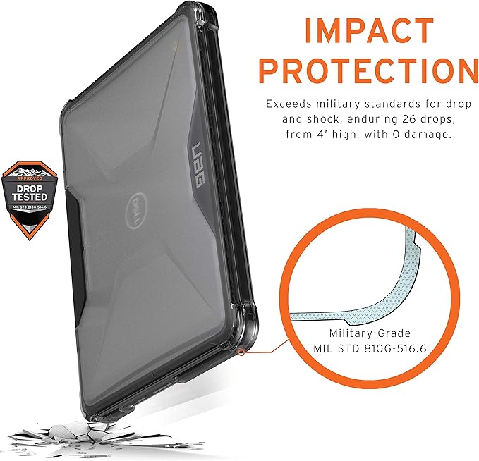 URBAN ARMOR GEAR UAG Compatible for Dell Chromebook 3100/3110 Case Plyo [Ice] Feather-Light Rugged Military Drop Tested Protective Laptop Cover
