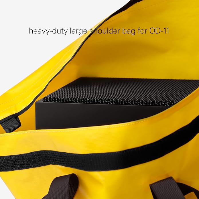 teenage engineering heavy-duty large shoulder overnight weekend bag with internal pockets and multiple straps, tear-resistant and water-repellant, fits OD-11 (yellow)