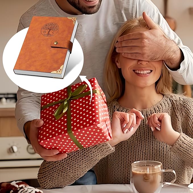 Tree of Life Journal for Women Journals for Writing 260 Lined Pages Hardcover Leather Journal Notebooks for Men, 5.7”x8.3”, Blue