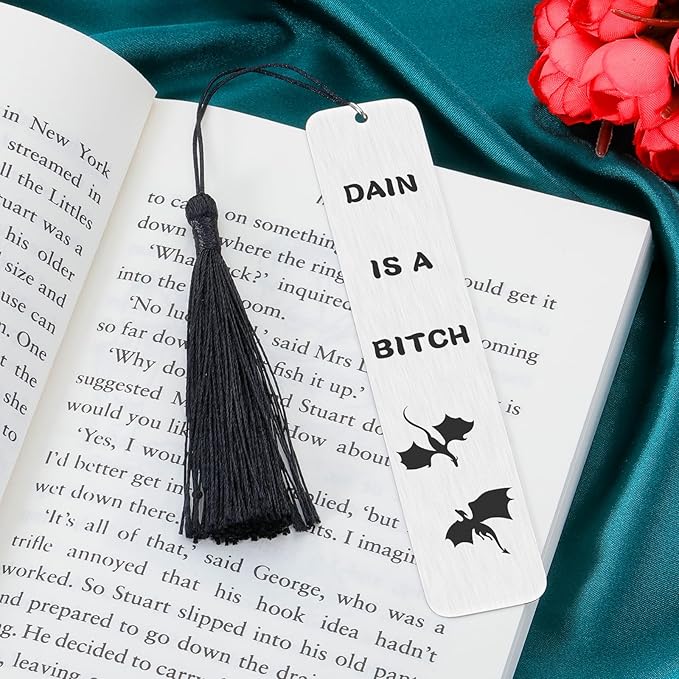 Funny Bookmark for Book Fans Merch Merchandise Bookmark Gifts Dragon Bookmark Gift for Women Men Friend Book Lover Bookish Bookworm Book Nerd Book Club Gift Idea Birthday