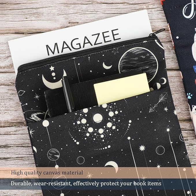 Book Sleeve Book Covers Book Protector Floral Printed with Zipper Washable Fabric for Teen Adult Book Lover Teacher Student(Medium,11 X 8.7 Inch)