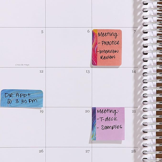 Erin Condren Universal Snap-in Stylized Sticky Notes - Evolve | 9 Pads, 20 Sheets Each, 180 Sticky Notes Total