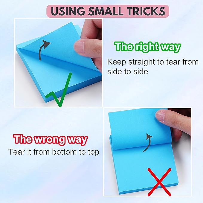 Sticky Notes Bulk, Woswel Sticky Notes 3 x 3 in, 60 Pads, 85 Sheets/Pad, 6 Bright Colors Sticky Notes, Self-Stick Notes, Easy to Post for Home Office School