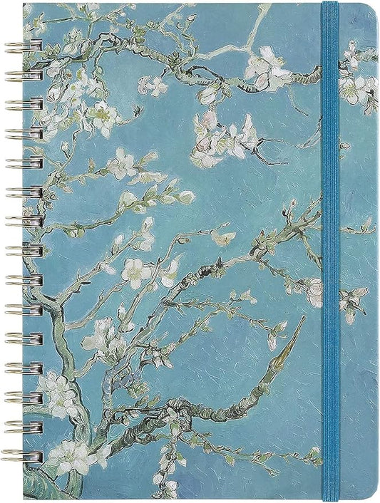 Ruled Notebook/Journal - Lined Journal with Premium Thick Paper, 8.5" X 6.4", College Ruled Spiral Notebook/Journal, Banded with Exquisite Inner Pocket, Waterproof Hardcover for Office, Home & School