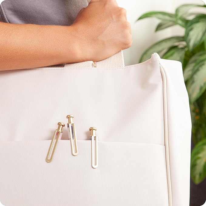 U Brands Monterey Ballpoint Pens, Set of 4, Soft Dye With Gold Details, Bold (1.0 mm) Point, Black Ink