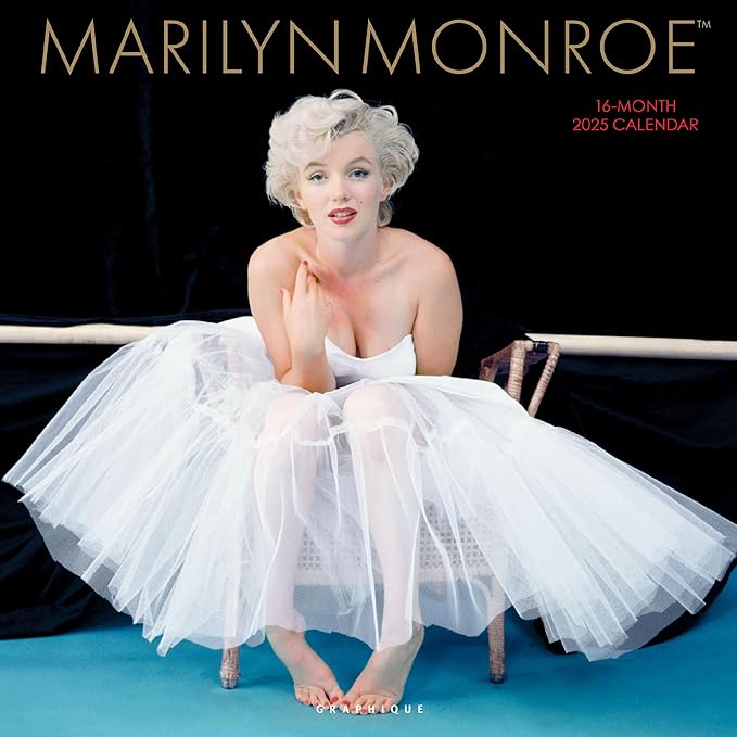 Graphique 2025 Marilyn Monroe Wall Calendar | 12” x 12” | Thick Paper | Home & Office Organizer | Large Monthly Grid | 3 Languages & Marked Holidays | 4 Month Preview Page for 2026