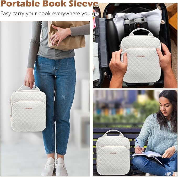 Book Sleeve With Zipper Book Pouch, Book Protector Bag,Book Sleeve for Book Lovers, Book Cover, Book Carrying Case for Book Accessories, Study Suppliers