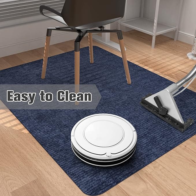 Placoot Desk Chair Mat for Hardwood Floor Corduroy Surface 1/6" Thick 55"x35" Office Chair Mat for Rolling Chairs-100% Large Anti-Slip Backing Under Desk Low-Pile Office Rug Floor Mat for Office/Home