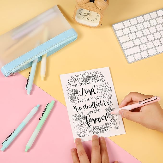 Mr. Pen- Retractable Gel Pens, 8 Pack, Black Ink Gel Pens, Pastel Barrels, Fast Dry, Gel Pens Fine Point 0.5mm, Retractable Pens, Cute Pens, Gel Ink Pens, Aesthetic Pens for Journaling Fine Tip Pens