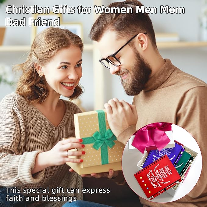 200 Pcs Bulk Christian Gifts Prayer Journal for Woman - 100 Set Religious Notepad with Christian Pen - Bible Notebook - Church Gifts for Mother's Day, Bible Study, and Family Devotions ( Colorful )