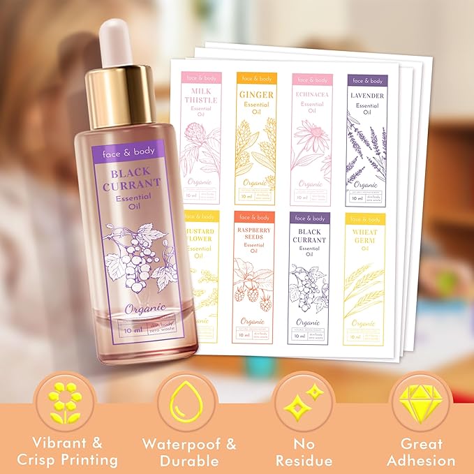 A-SUB Clear Sticker Paper for Inkjet Printers, Waterproof Transparent Printable Vinyl Sticker Paper, 50 Sheets 8.5x11 Inch Glossy Clear Label Paper for Custom Stickers, Decals