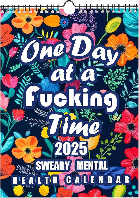 Mental Health Calendar 2025 | Funny Sweary Calendar 2025 | 2025 Wall Calendar, 12 Monthly Funny Wall Calendar Sweary Mental Health Calendar Monthly Planner for Wall Decor