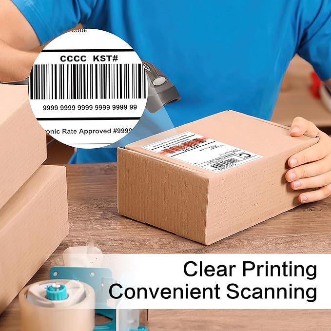 L LIKED 100 Shipping Labels - 4"x 6", Single Sheet, Printable Labels for Laser & Inkjet Printers, Self Adhesive Address Mailing Postage Labels Stickers (100 Sheets)