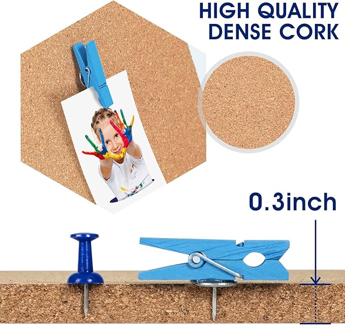 Cork Bulletin Square Board for Walls - SVOPY 4 Pack Extra Thick 12x12 Inches Cork Board Tiles for Home Office Decor, Cork Sheet,School Message Board Decorative Display Boards