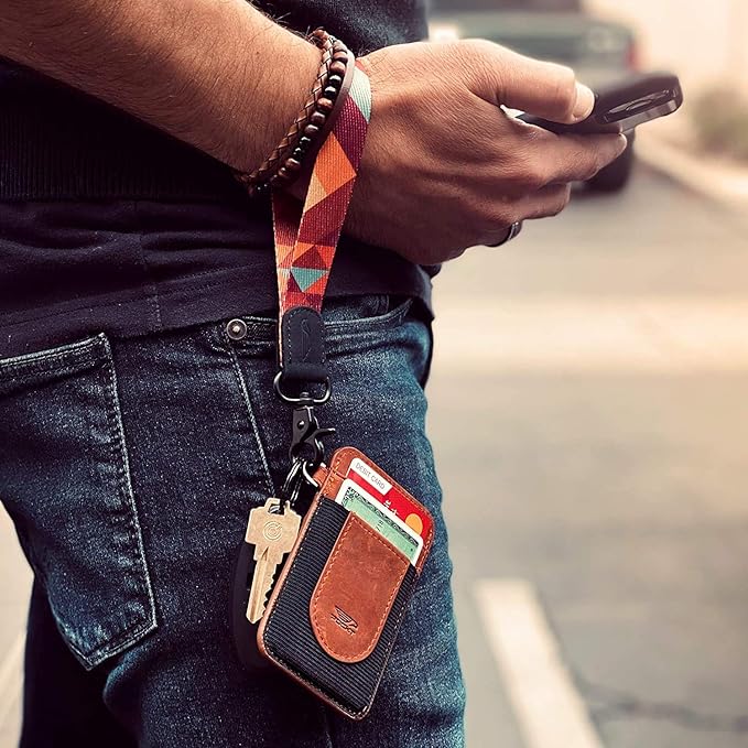 POCKT Lanyard for Keys Wristlet Strap Key Chain Holder for Men and Women - Cool Hand Wrist Lanyards for Keys and Wallets