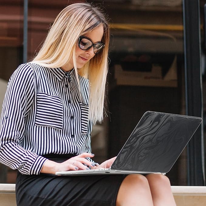 Velvet Black Ripple Design for MacBook Pro 13 inch Case A2338 A2289 A2251 A2159 A1989 A1708 A1706 (2024-2016)