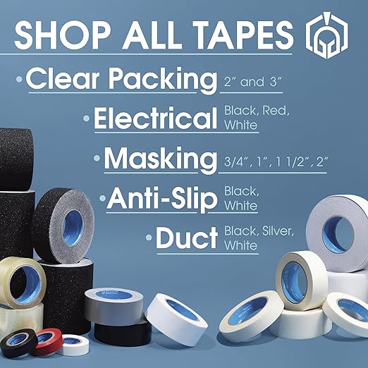 Spartan Industrial - 3" X 60 yd Clear Packing Tape Rolls - 24 of Wide Heavy Duty Tape for Packing, Moving, Shipping, and More - 2.7 Mil