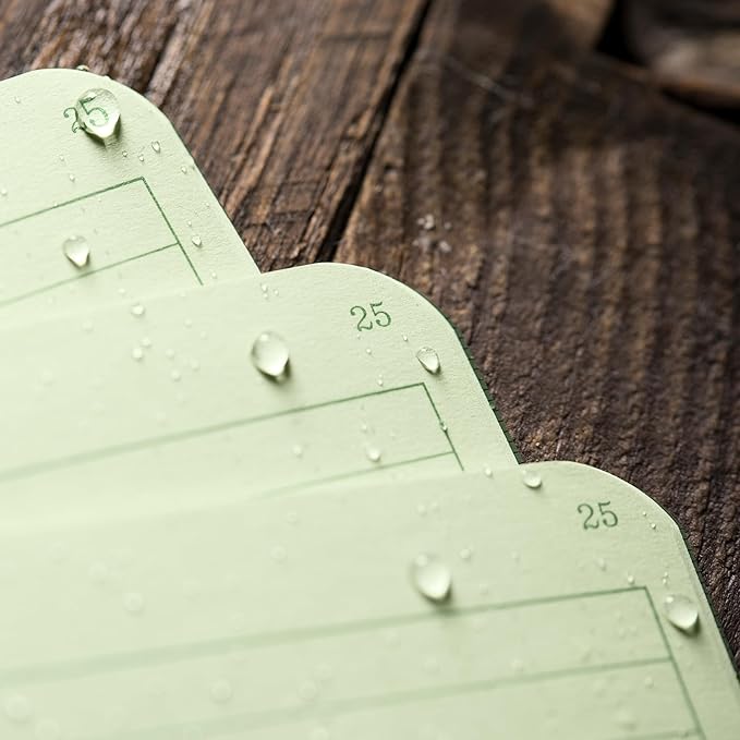 Rite in the Rain Weatherproof Mini-Stapled Notebook, 3 1/4" x 4 5/8", Green Cover, Universal Pattern, 3 Pack (No. 971FX-M), 4.625 x 3.5 x 0.125