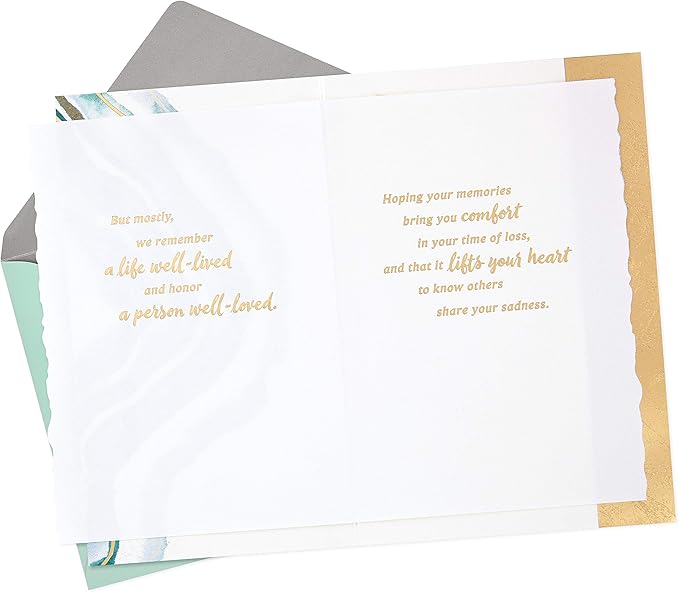 Hallmark Sympathy Card (Gold Foil Agate)
