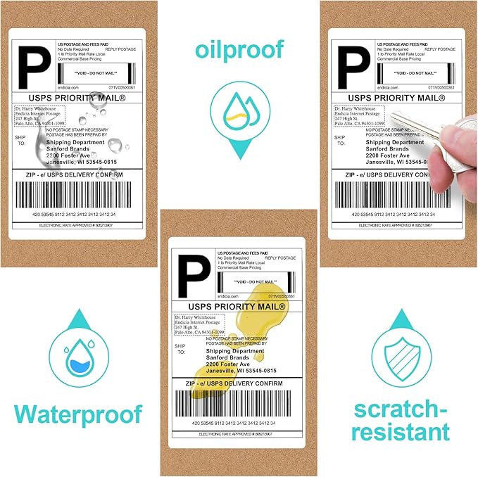 Joyberg 4x6 Thermal Labels, Shipping Labels, Strong Adhesive Thermal Labels, White Thermal Printer Paper/Labels