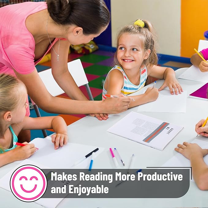 Mr. Pen- Guided Reading Strips, 18 Pack, Yellow, Highlighter Strips, Bookmarks for Kids