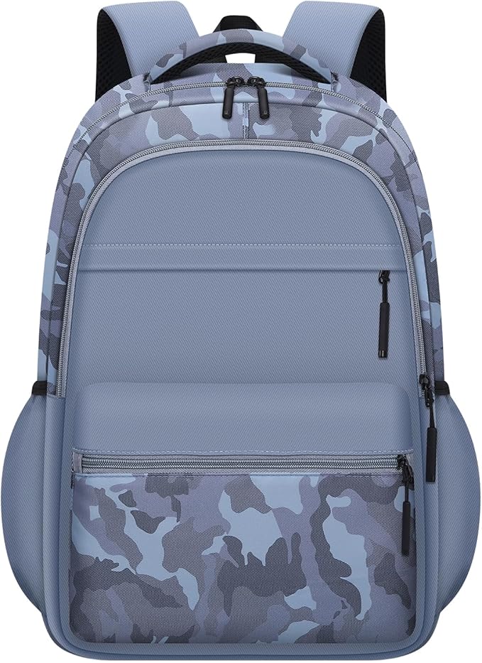 Cute Backpack for School Kids Camouflage Laptop Travel Backpack for Women Men Casual College Teen Bookbag(blue)