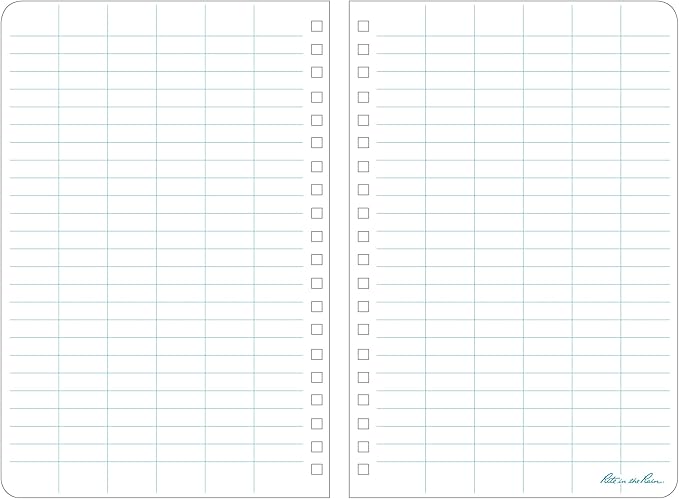 Rite in the Rain Weatherproof Side Spiral Notebook, 4.625" x 7", Yellow Cover, Level Pattern (No. 313)