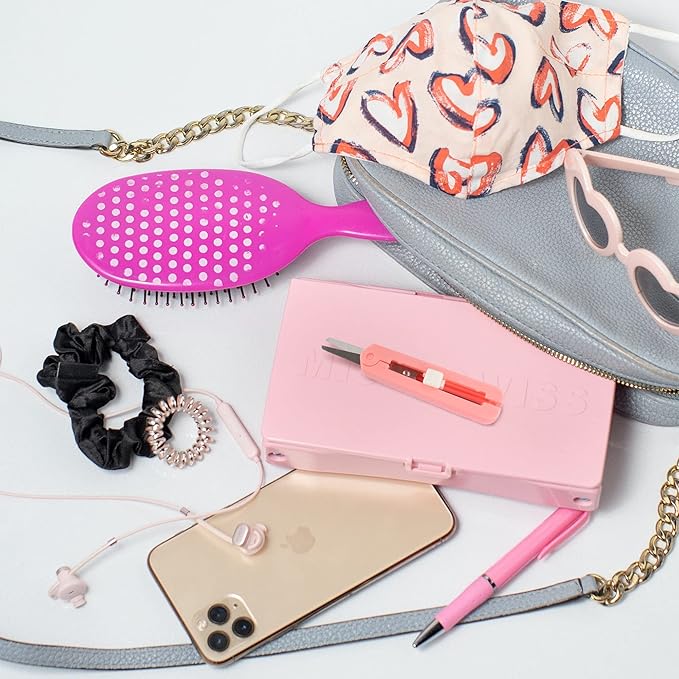 JubileeYarn Push Open Folding Safety Scissors - Pink - 2 Pairs