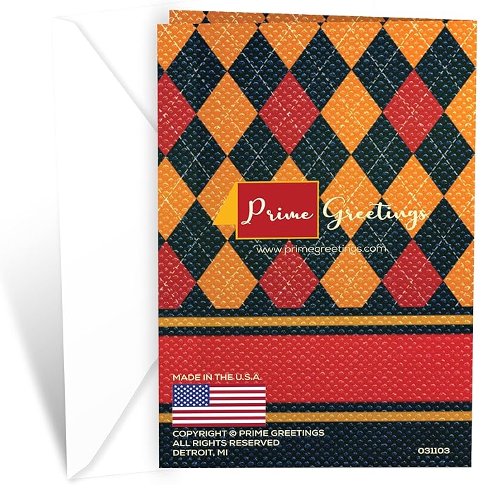 Prime Greetings Birthday Card Son, Made in America, Eco-Friendly, Thick Card Stock with Premium Envelope 5in x 7.75in, Packaged in Protective Mailer