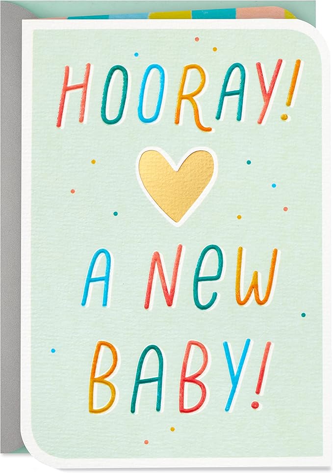 Hallmark Baby Shower Card for New Parents (Hooray) Welcome New Baby, Congratulations, Gender Reveal