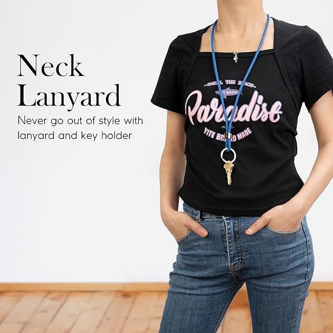 SENLLY Neck Lanyard Strap for Keys, Original Minimalist Design KeyChain Holder