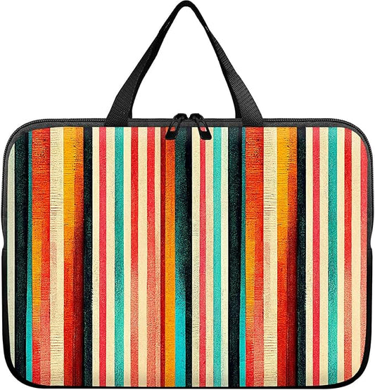 Universal Laptop Sleeve Tablet Case 12 inch, Colorful Vertical Stripes Slim Carrying Case Durable Handbag Travel Laptop Bag for Surface Pro 9 8 7/Laptop Go 2 3, MacBook Air 11/12