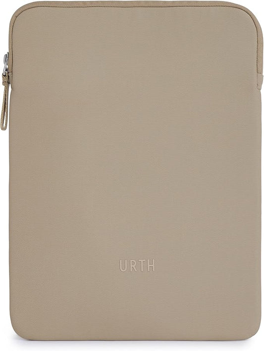 Urth Naos Laptop Sleeve - 15-16 Inch Padded, Water Resistant, Recycled Laptop Case Compatible with MacBook Air/Pro in Beige