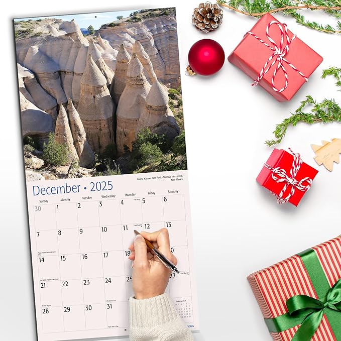 RED EMBER America's National Monuments 2025 Wall Calendar 12 Month | 12" x 24" Open | Thick & Sturdy Paper | Giftable | Calendar 2025